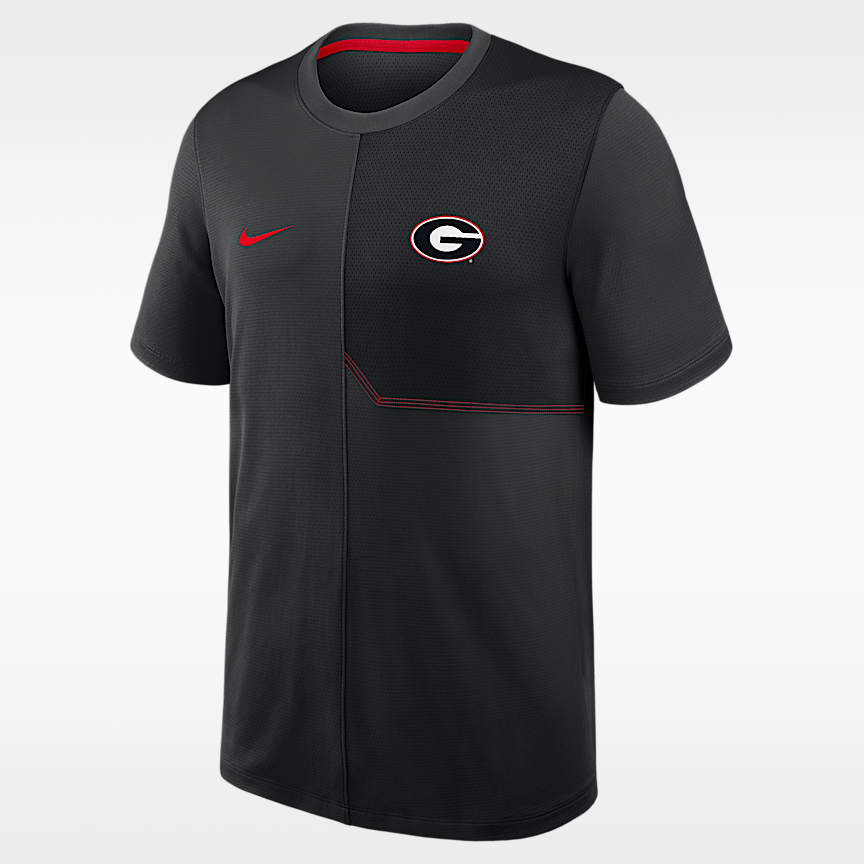 Georgia Coaches Men's Nike Dri-FIT College Long-Sleeve 1/2-Zip Top